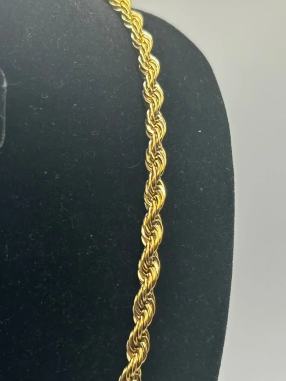 18k Real Gold Rope Chain 6mm 20 Inch Plated Unisex Necklace High Quality Clean
